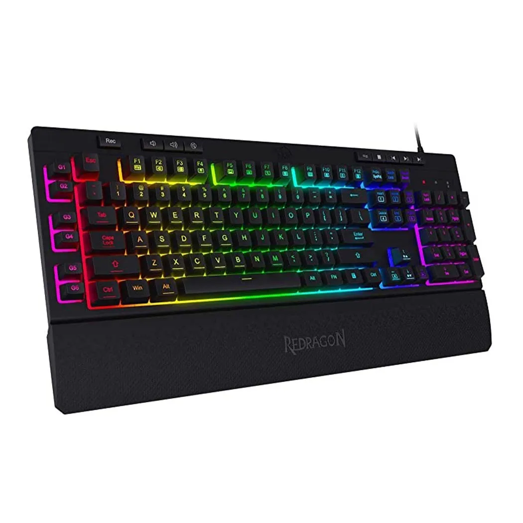 Redragon K512 Shiva RGB Membrane Gaming Keyboard – Programmable RGB & Macro Keys 2 Redragon K512 Shiva RGB Membrane Gaming Keyboard – Programmable RGB & Macro Keys - Image 2