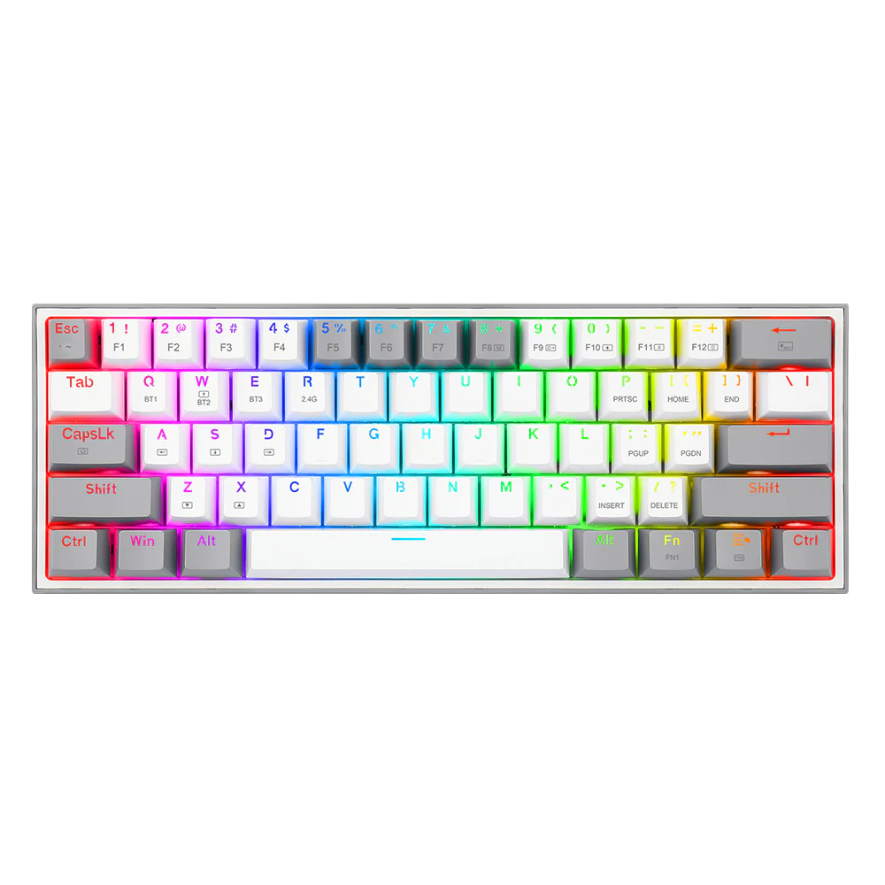 Redragon K616 FIZZ Pro RGB Bluetooth Wireless Mechanical Gaming Keyboard front view
