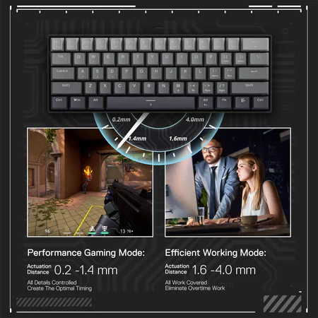 Redragon K617 FIZZ 60% Rapid Trigger Wired Magnetic Switch Gaming Keyboard – RGB 8K Polling Rate Compact Keyboard 3 Redragon K617 FIZZ 60% Rapid Trigger Wired Magnetic Switch Gaming Keyboard – RGB 8K Polling Rate Compact Keyboard - Image 3