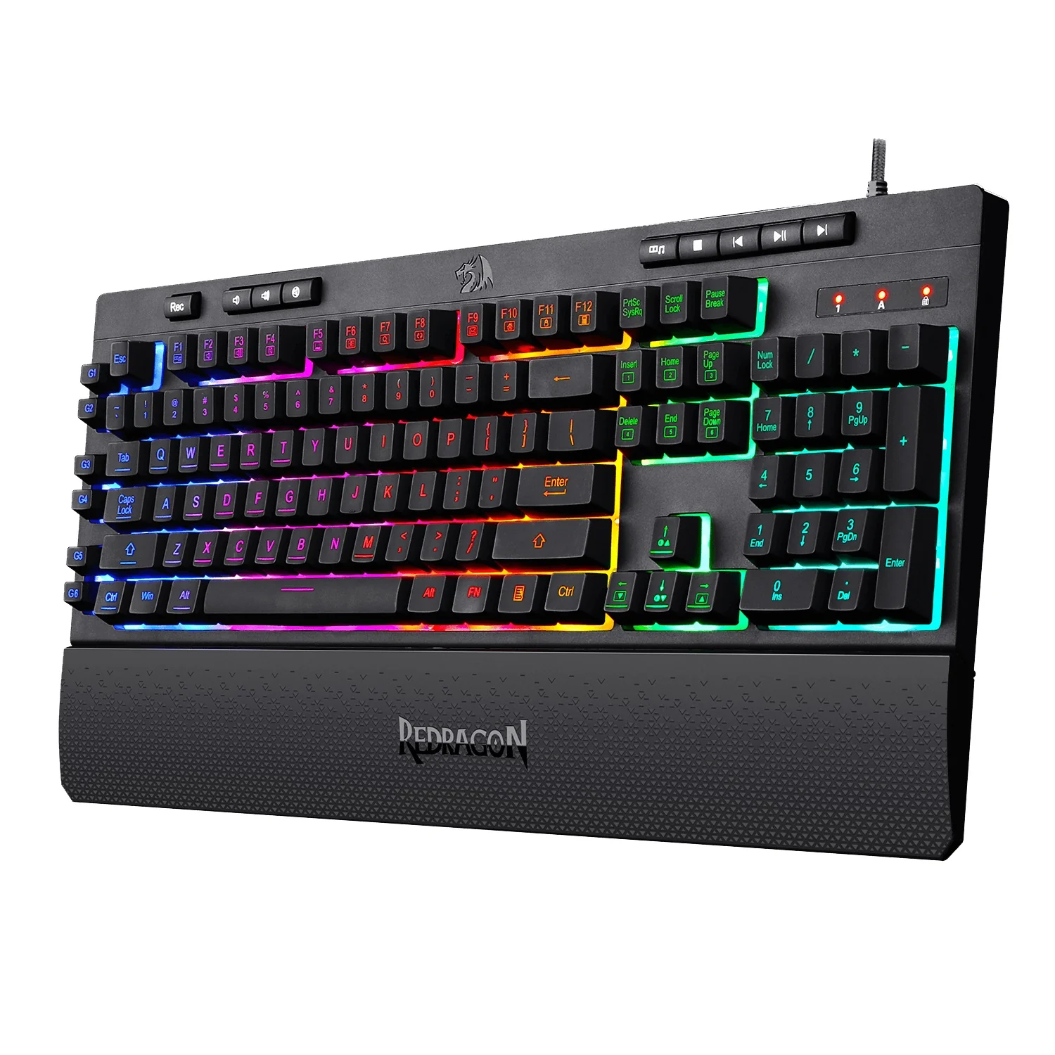 Redragon K512 Shiva RGB Membrane Gaming Keyboard – Programmable RGB & Macro Keys 3 Redragon K512 Shiva RGB Membrane Gaming Keyboard – Programmable RGB & Macro Keys - Image 3