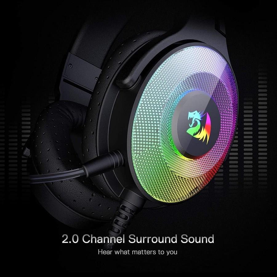 Redragon H350 Pandora RGB Wired Gaming Headset – Black Stereo Gaming Audio 2 Redragon H350 Pandora RGB Wired Gaming Headset – Black Stereo Gaming Audio - Image 2