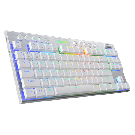 REDRAGON K621 Horus TKL Wireless RGB Mechanical Keyboard White – 80% Tri-Mode Gaming Keyboard - Image 2