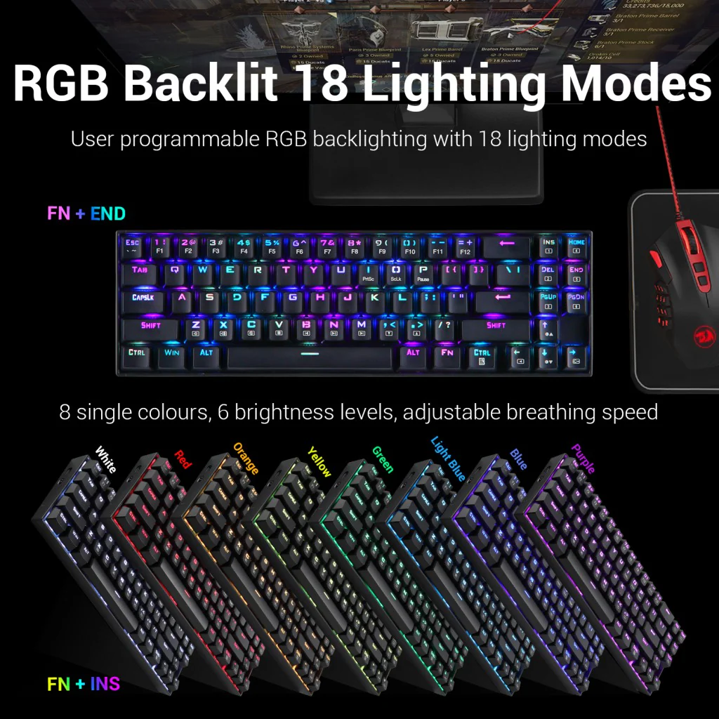 Redragon K599 Deimos Wireless Mechanical Gaming Keyboard 5 Redragon K599 Deimos Wireless Mechanical Gaming Keyboard - Image 5