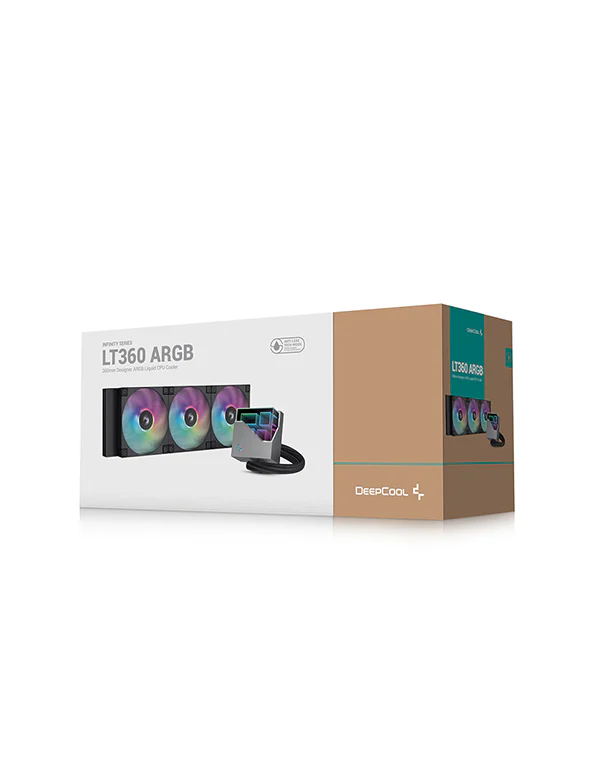 DeepCool LT360 ARGB 360mm Liquid CPU Cooler | Efficient ARGB AIO Cooling 1 DeepCool LT360 ARGB 360mm liquid CPU cooler with three ARGB fans