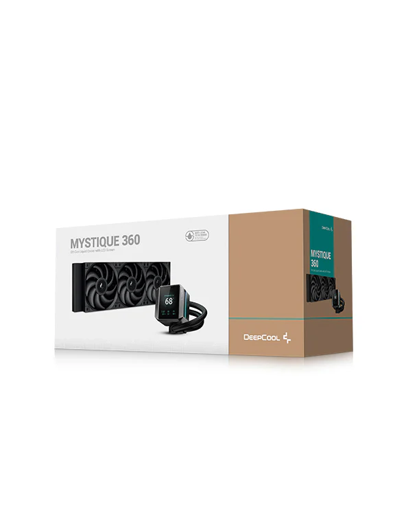 DeepCool MYSTIQUE 360 ARGB LCD Liquid Cooler | Premium 2.8" Display AIO Cooler 1 DeepCool MYSTIQUE 360 ARGB 360mm liquid CPU cooler with LCD display
