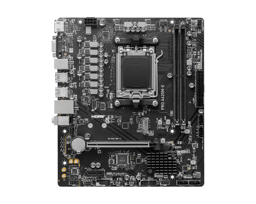 MSI A620M-E DDR5 Motherboard – Affordable AM5 Platform for Next-Gen Performance 2 MSI A620M-E DDR5 Motherboard – Affordable AM5 Platform for Next-Gen Performance - Image 2