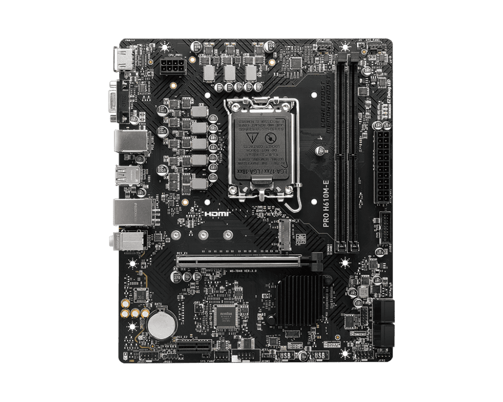 MSI Pro H610M‑E DDR5 LGA1700 Motherboard – Reliable Micro‑ATX Intel Board 2 MSI Pro H610M‑E DDR5 LGA1700 Motherboard – Reliable Micro‑ATX Intel Board - Image 2