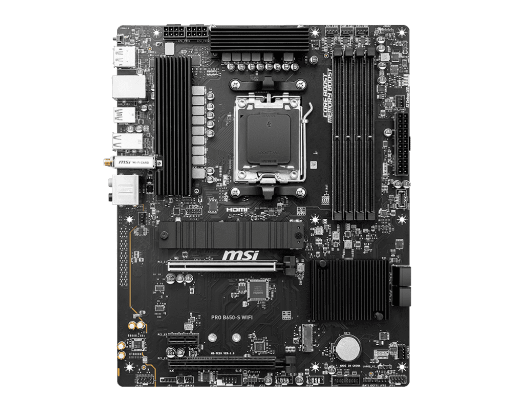 MSI PRO Series B650‑S Wi‑Fi AMD AM5 DDR5 Motherboard – Wi‑Fi 6E Performance 2 MSI PRO Series B650‑S Wi‑Fi AMD AM5 DDR5 Motherboard – Wi‑Fi 6E Performance - Image 2