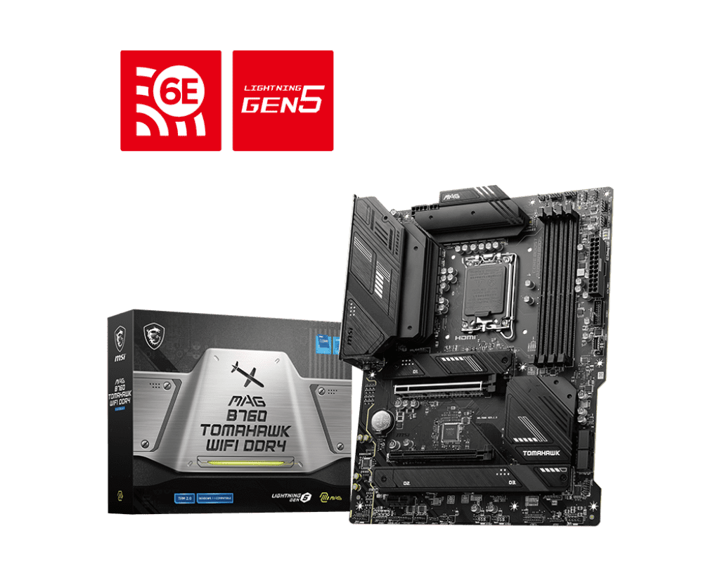 MSI MAG B760 TOMAHAWK WIFI DDR4 Motherboard - Supports Intel 12th/13th Gen Processors 1 MSI MAG B760 TOMAHAWK WIFI DDR4 Motherboard - Supports Intel 12th/13th Gen Processors
