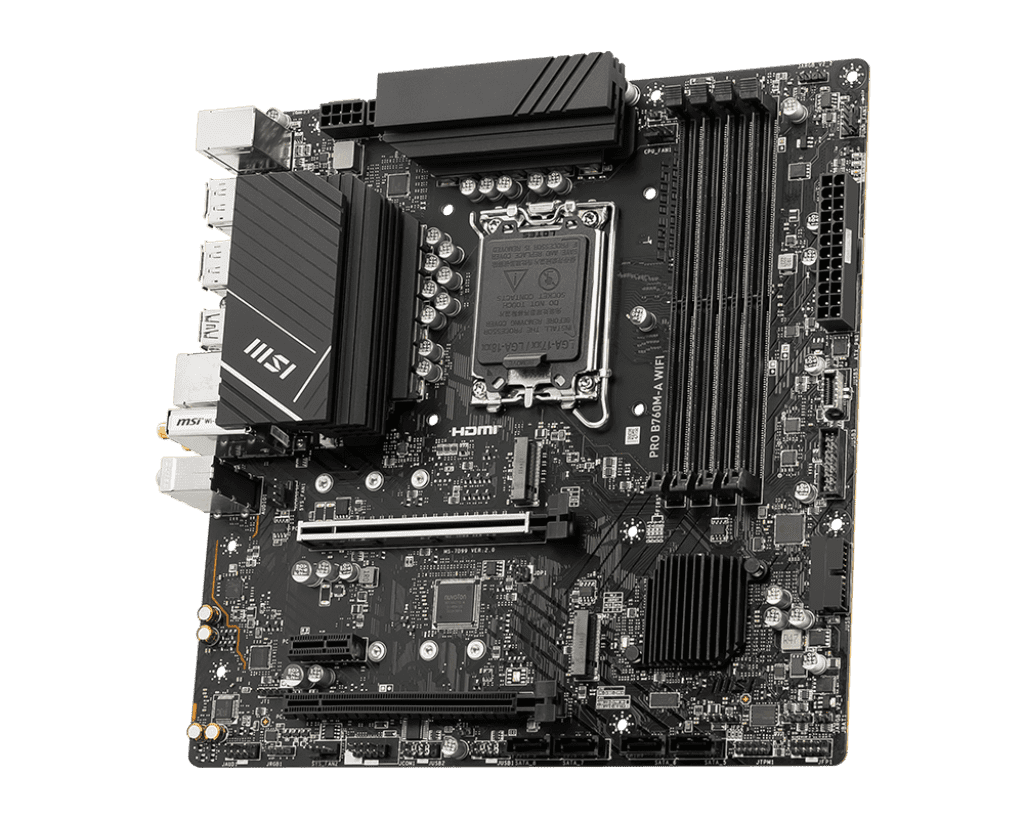MSI Pro B760M‑A WIFI DDR5 Motherboard – Intel B760 Micro‑ATX Performance - Image 3