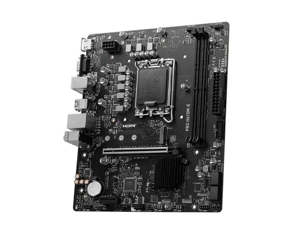 MSI Pro H610M‑E DDR5 LGA1700 Motherboard – Reliable Micro‑ATX Intel Board 4 MSI Pro H610M‑E DDR5 LGA1700 Motherboard – Reliable Micro‑ATX Intel Board - Image 4