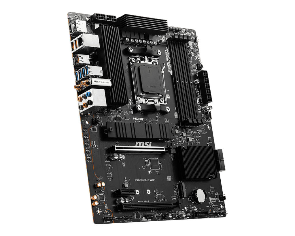 MSI PRO Series B650‑S Wi‑Fi AMD AM5 DDR5 Motherboard – Wi‑Fi 6E Performance 4 MSI PRO Series B650‑S Wi‑Fi AMD AM5 DDR5 Motherboard – Wi‑Fi 6E Performance - Image 4