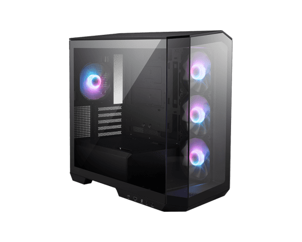 MSI MAG PANO M100R PZ gaming case black with 270° panoramic tempered glass