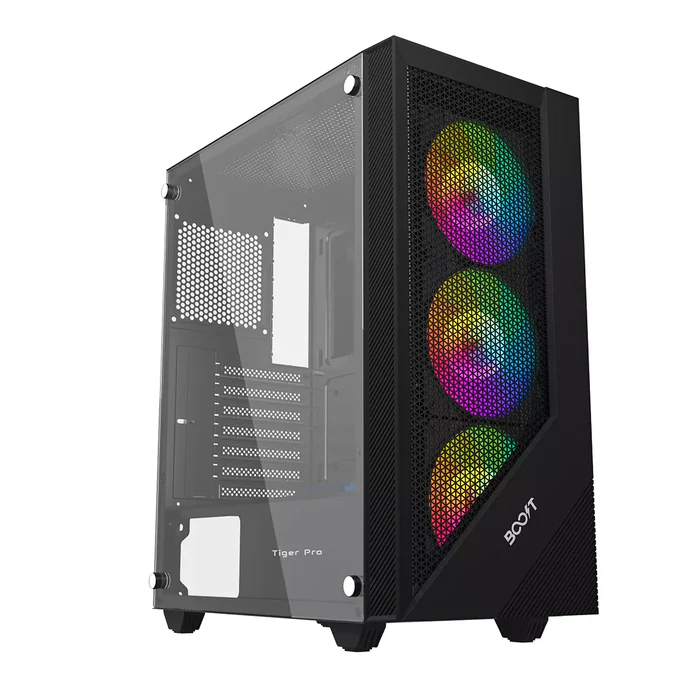 Boost Tiger Pro RGB ATX PC Case front view