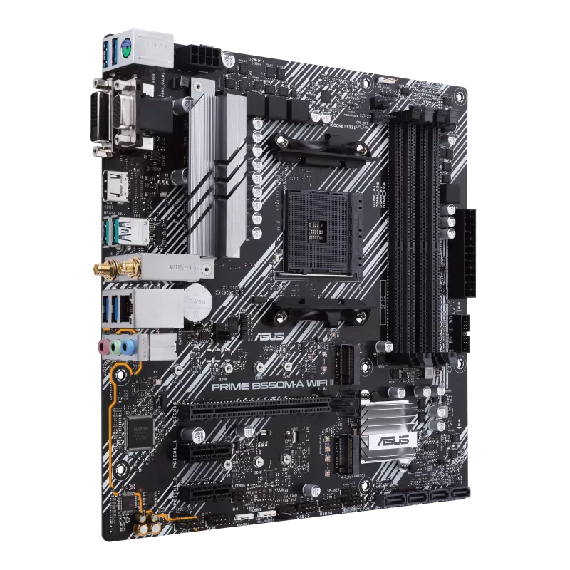 ASUS Prime B550M‑A WIFI II AM4 M‑ATX Motherboard – DDR4 Performance 3 ASUS Prime B550M‑A WIFI II AM4 M‑ATX Motherboard – DDR4 Performance - Image 3