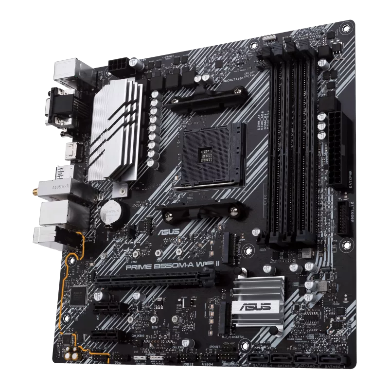 ASUS Prime B550M‑A WIFI II AM4 M‑ATX Motherboard – DDR4 Performance 4 ASUS Prime B550M‑A WIFI II AM4 M‑ATX Motherboard – DDR4 Performance - Image 4