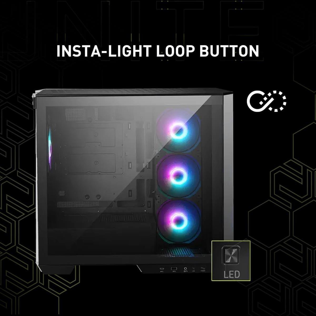 MSI MAG PANO M100R PZ Mid‑Tower Gaming Casing – Black Micro‑ATX ARGB Showcase - Image 4