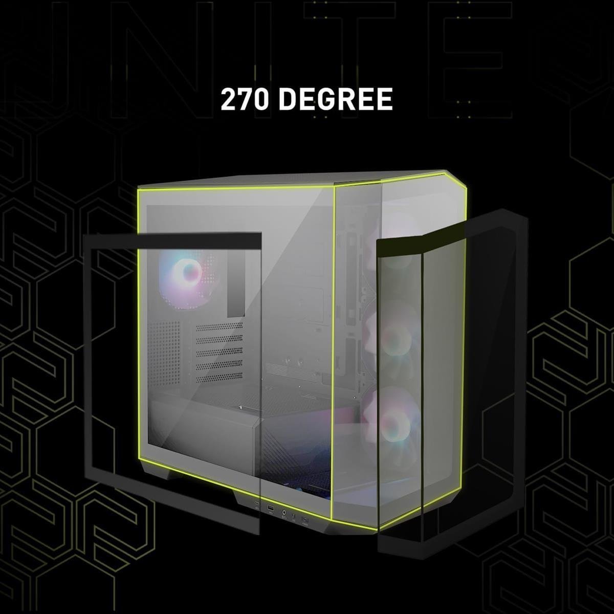MSI MAG PANO M100R PZ Mid‑Tower Gaming Casing – Black Micro‑ATX ARGB Showcase - Image 2