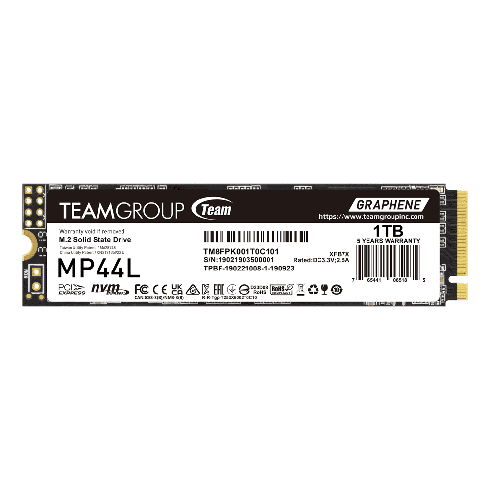 TeamGroup MP44L SSD — PCIe Gen4 NVMe 1TB 1 TeamGroup MP44L SSD PCIe Gen4 NVMe 1TB