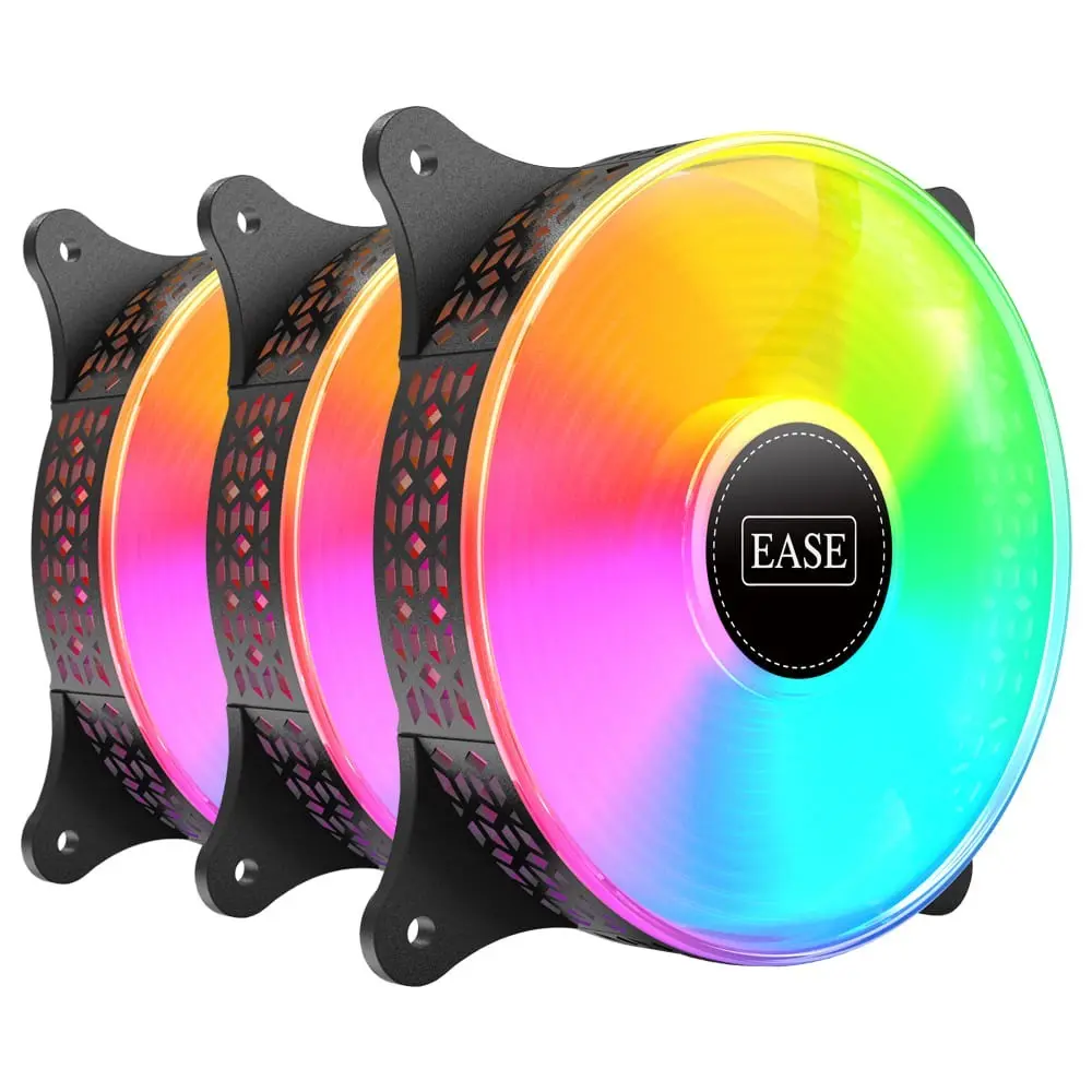 EAF12MB 120mm ARGB Fan — EASE 3‑in‑1 High‑Airflow RGB Cooling Pack 1 EAF12MB ARGB 120mm cooling fan front view