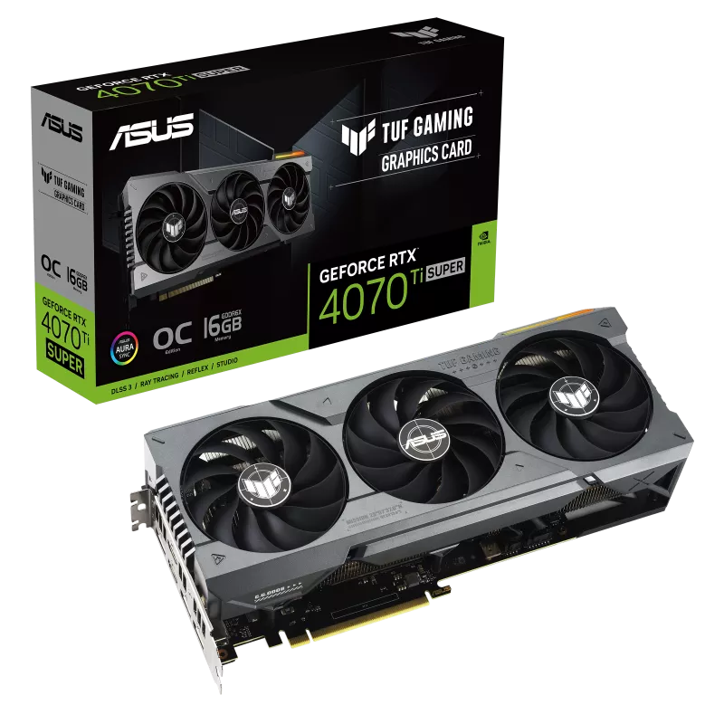 ASUS TUF Gaming RTX 4070 Ti SUPER 16GB graphics card for high‑end gaming