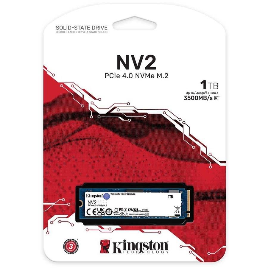 Kingston NV2 1TB M.2 NVMe SSD PCIe Gen4 2280 Storage Drive