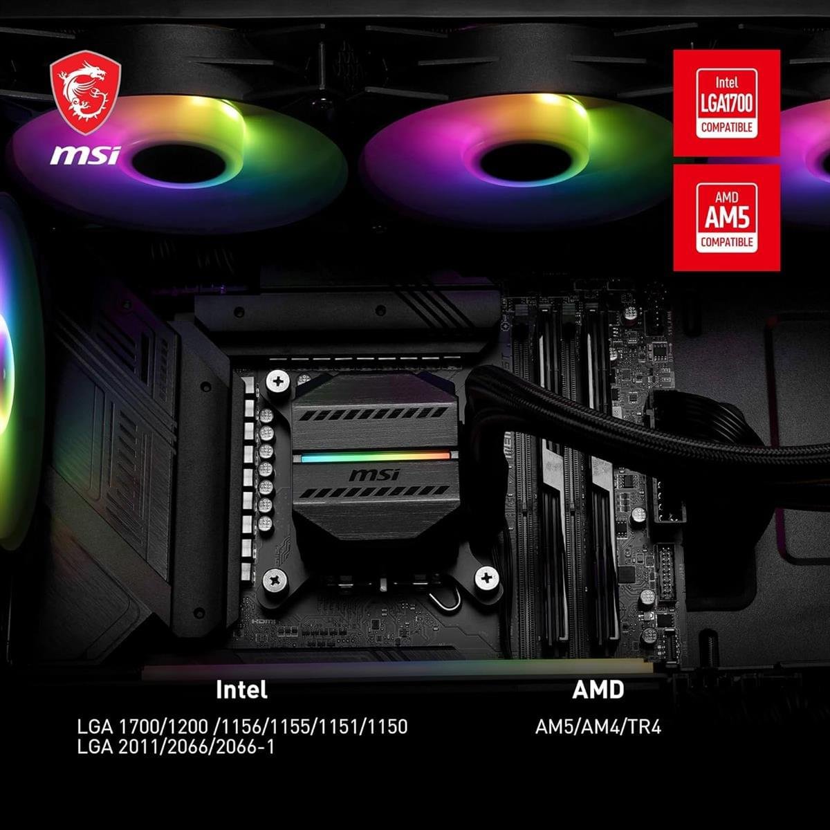 MAG CoreLiquid M360 — MSI 360mm ARGB Liquid Cooler 3 MAG CoreLiquid M360 — MSI 360mm ARGB Liquid Cooler - Image 3
