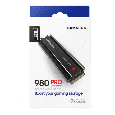 Samsung 980 PRO w/ Heatsink 2TB PCIe 4.0 NVMe SSD – High‑Speed M.2 Storage 1 Samsung 980 PRO 2TB SSD PCIe 4.0 NVMe with heatsink