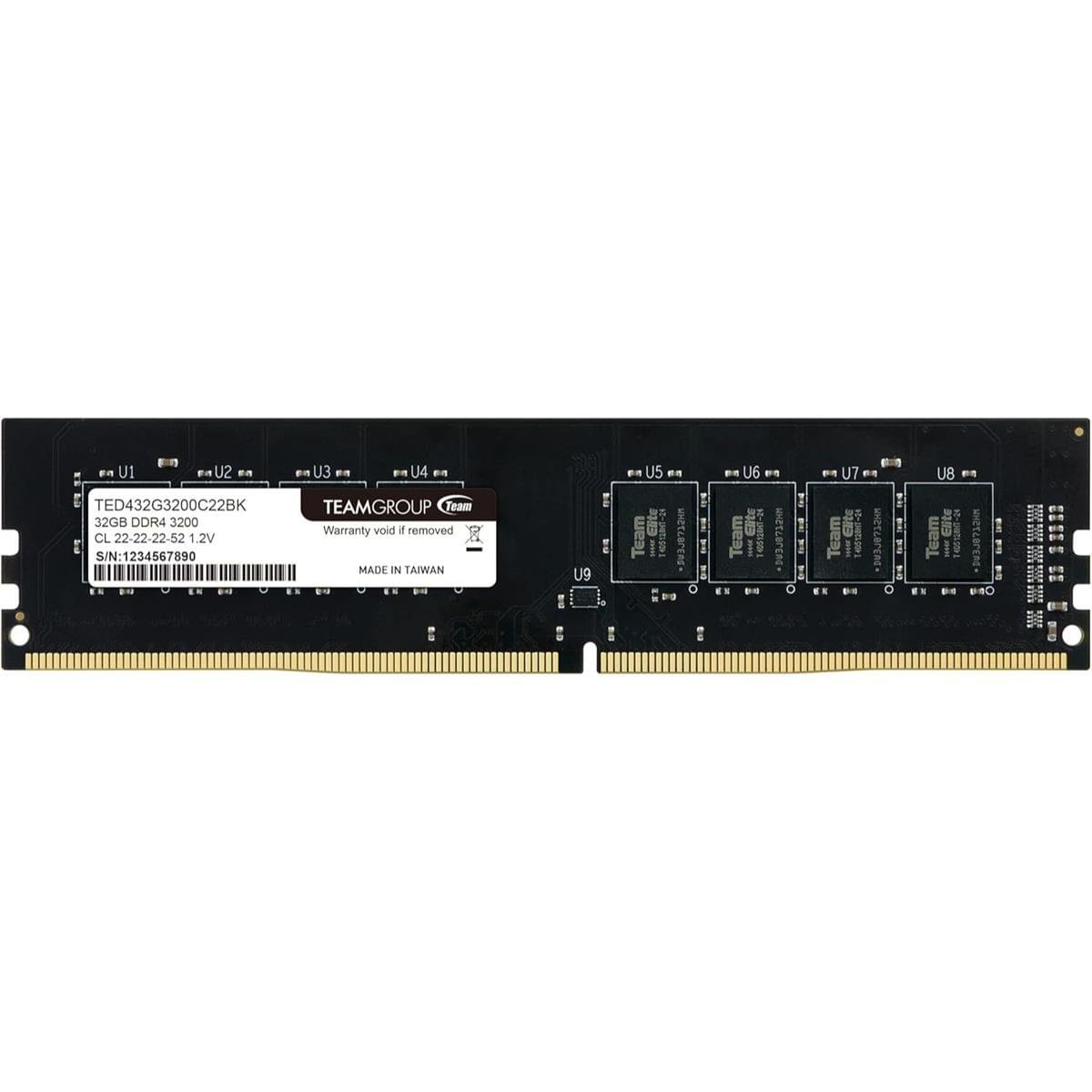 TeamGroup 32GB DDR4 RAM 3200MHz single module desktop memory