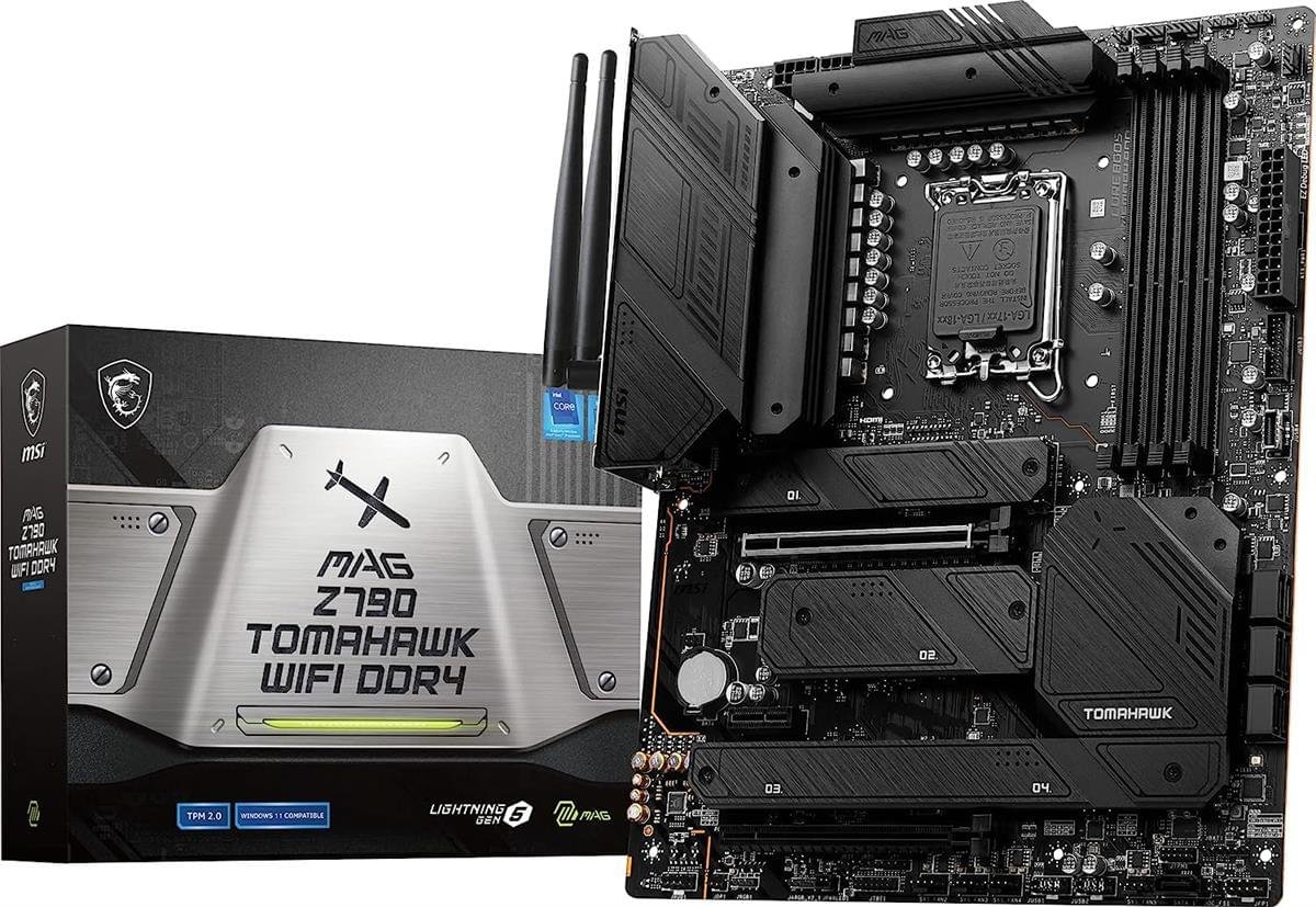 MSI PRO Z790 TOMAHAWK WIFI DDR4 Intel ATX motherboard front view