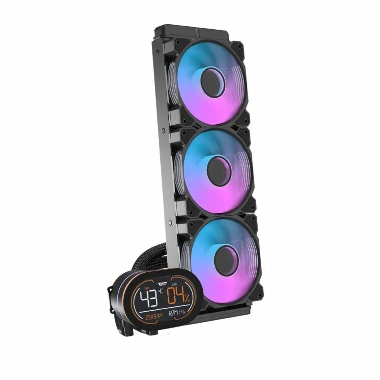 DarkFlash DH360D 360mm Liquid CPU Cooler | Efficient RGB AIO Cooling with Display - Image 3