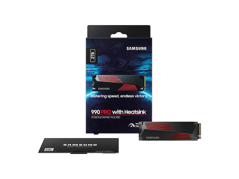 Samsung 990 Pro 2TB Heatsink NVMe SSD – High-Speed PCIe Gen4 Storage 1 Samsung 990 Pro 2TB Heatsink NVMe SSD PCIe Gen4 Storage