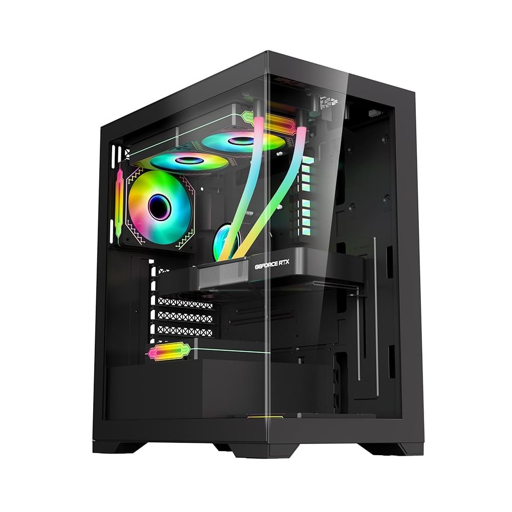 Mi7 Mid Tower Gaming Case by 1STPLAYER 1 Mi7 gaming case mid tower front view