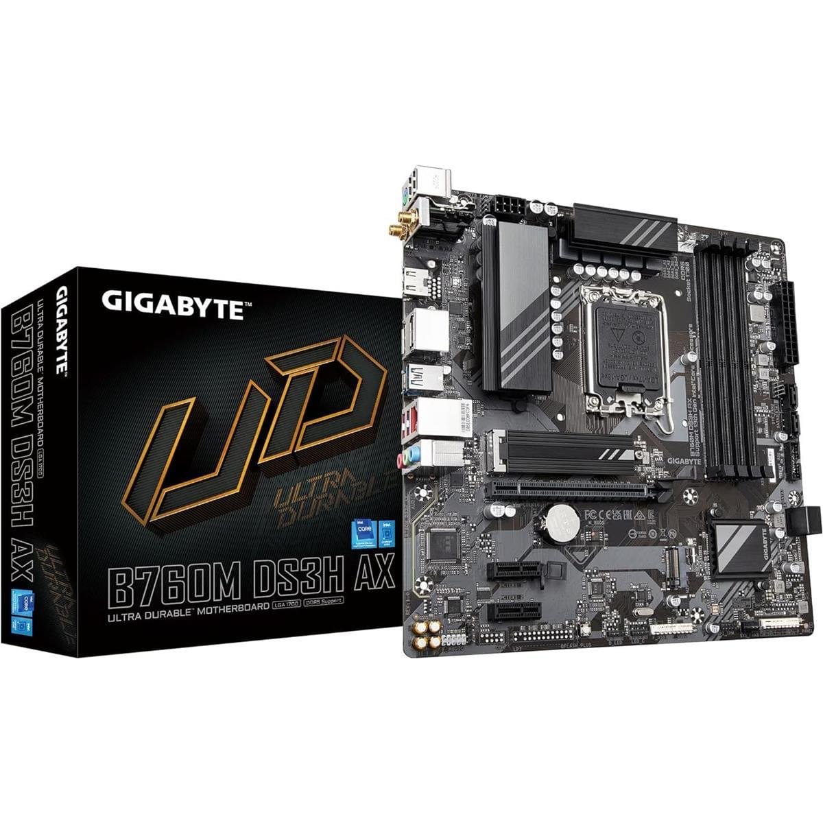 GIGABYTE B760M DS3H AX D5 WiFi Micro-ATX Motherboard 1 GIGABYTE B760M DS3H AX D5 WiFi Micro-ATX Motherboard