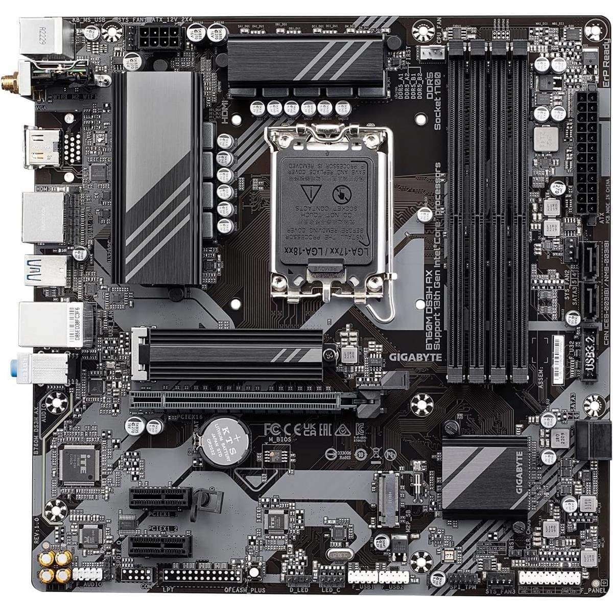 GIGABYTE B760M DS3H AX D5 WiFi Micro-ATX Motherboard 3 GIGABYTE B760M DS3H AX D5 WiFi Micro-ATX Motherboard - Image 3