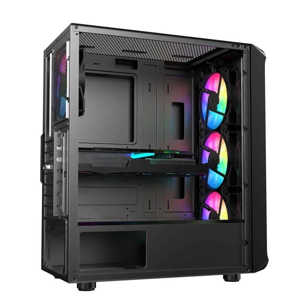 SAMA 205A ATX ARGB Chassis – High‑Performance Gaming Case with RGB Lights 2 SAMA 205A ATX ARGB Chassis – High‑Performance Gaming Case with RGB Lights - Image 2