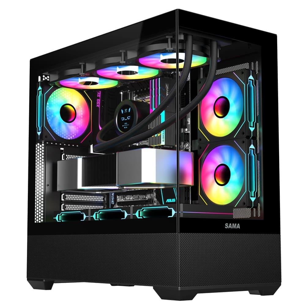 SAMA Neview SV‑02 ATX ARGB Chassis – Stylish and Efficient Design 1 SAMA Neview SV‑02 ATX ARGB Chassis front view