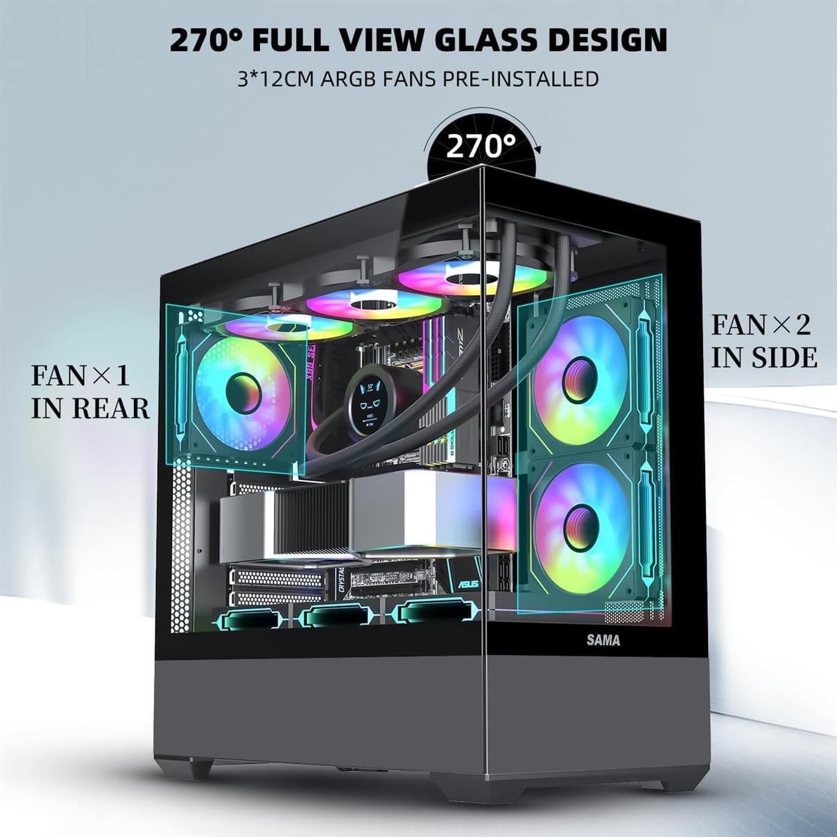 SAMA Neview SV‑02 ATX ARGB Chassis – Stylish and Efficient Design 4 SAMA Neview SV‑02 ATX ARGB Chassis – Stylish and Efficient Design - Image 4