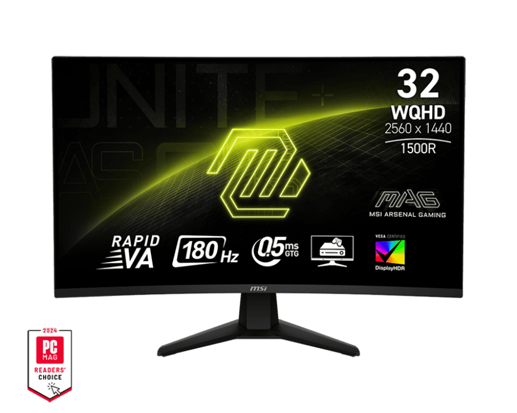 MAG 32CQ6F 32-Inch Curved Gaming Monitor – 180Hz QHD 1 MAG 32CQ6F 32-inch curved gaming monitor