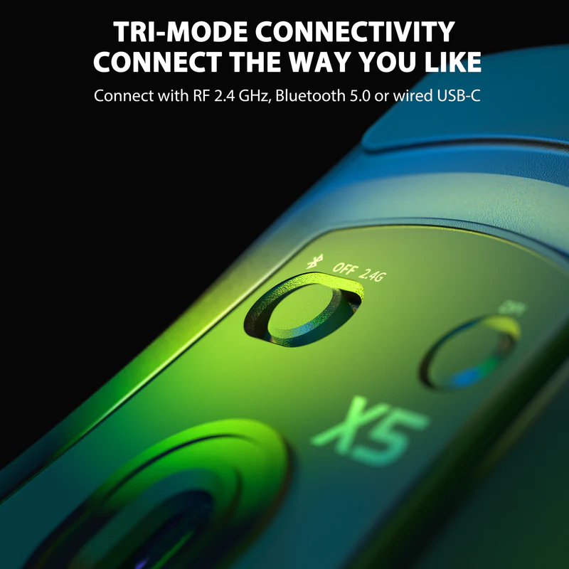 Attack Shark X5 Wireless Gaming Mouse – 49g Ultra‑Lightweight Tri‑Mode Ergonomic Mouse - Image 3