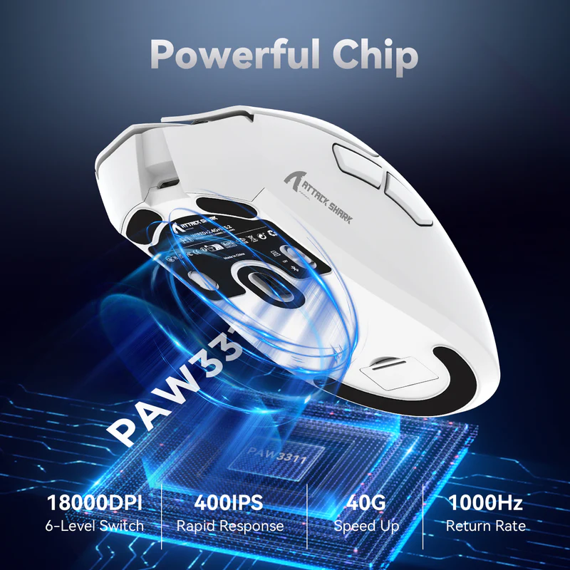 Attack Shark R1 Wireless Gaming Mouse –Ergonomic Mouse 6 Attack Shark R1 Wireless Gaming Mouse –Ergonomic Mouse - Image 6