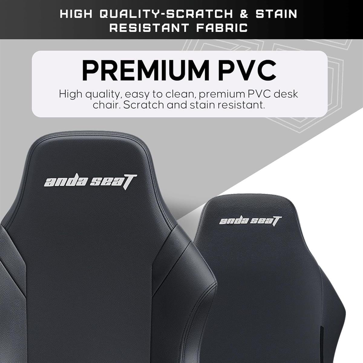 Anda Seat Luna Large Gaming Chair — Ergonomic Reclining Support Black - Image 6