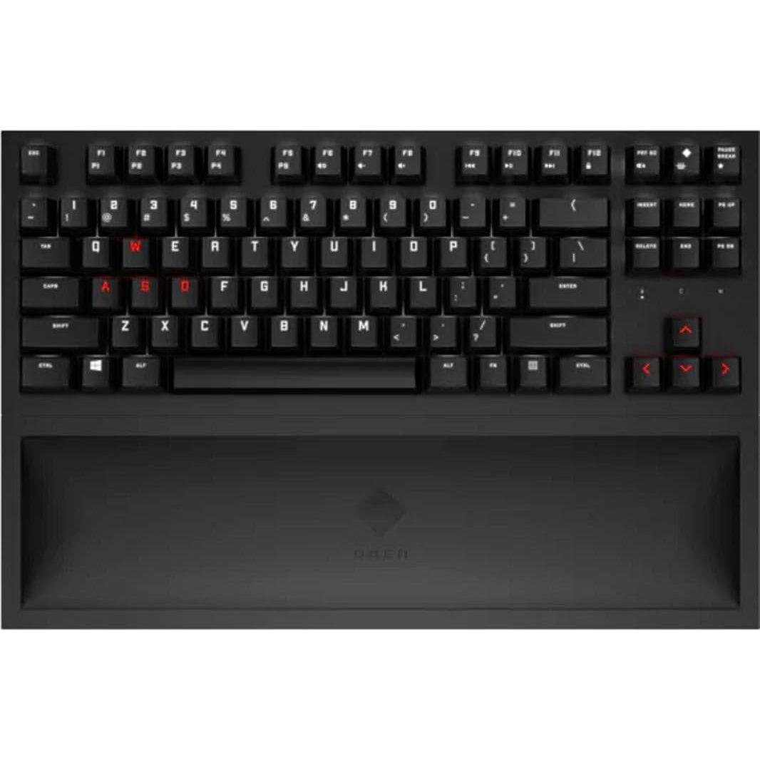 HP OMEN Spacer wireless TKL gaming keyboard front view