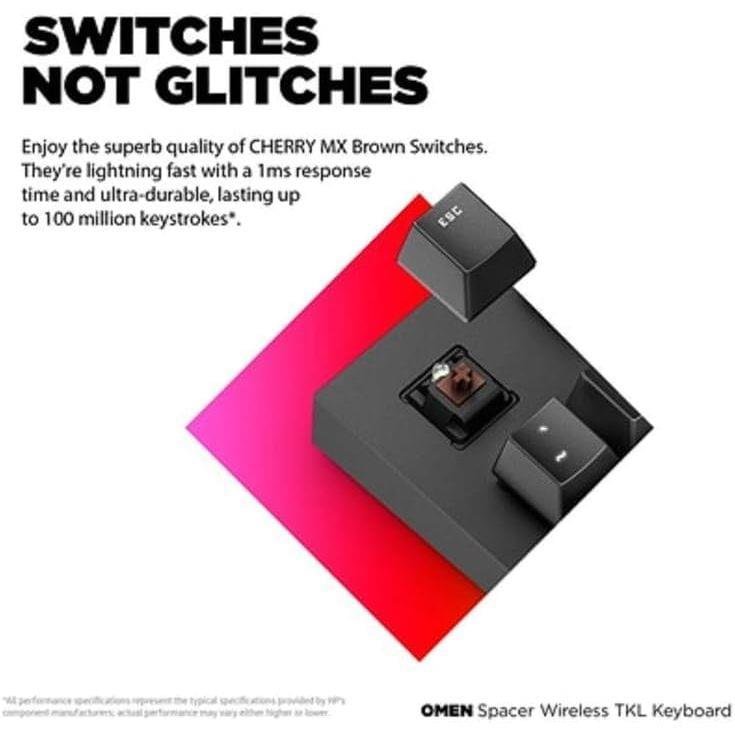 HP OMEN Spacer Wireless TKL Gaming Keyboard – Precision & Wireless Freedom 2 HP OMEN Spacer Wireless TKL Gaming Keyboard – Precision & Wireless Freedom - Image 2