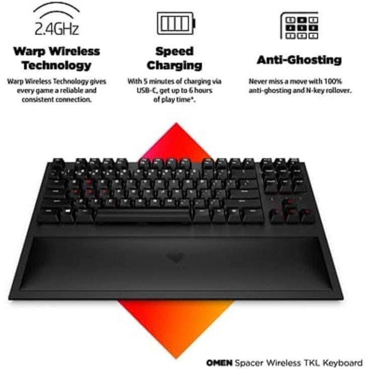 HP OMEN Spacer Wireless TKL Gaming Keyboard – Precision & Wireless Freedom 3 HP OMEN Spacer Wireless TKL Gaming Keyboard – Precision & Wireless Freedom - Image 3