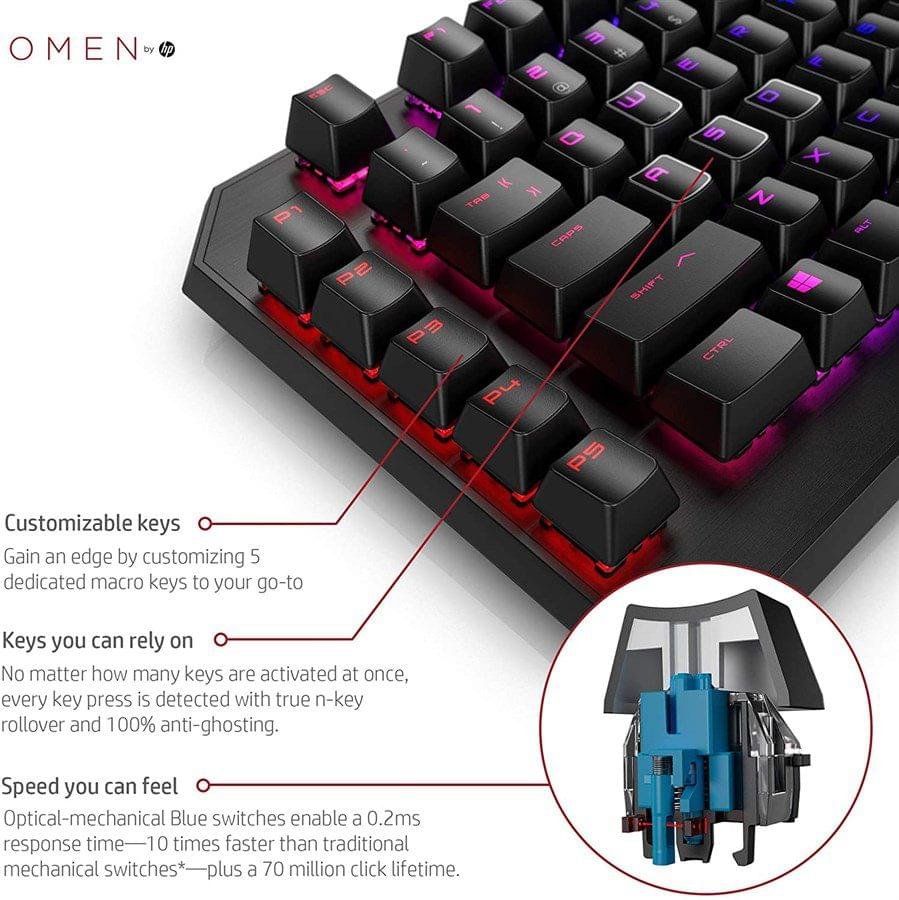 HP Omen Sequencer Mechanical Optical Gaming Keyboard | Speed & Precision - Image 4