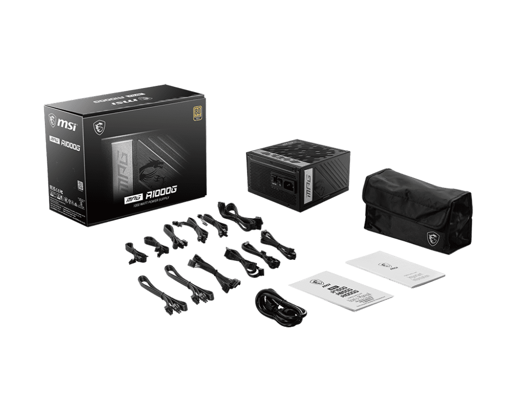MSI MPG A1000G 1000W 80 Plus Gold Fully Modular Power Supply 6 MSI MPG A1000G 1000W 80 Plus Gold Fully Modular Power Supply - Image 6