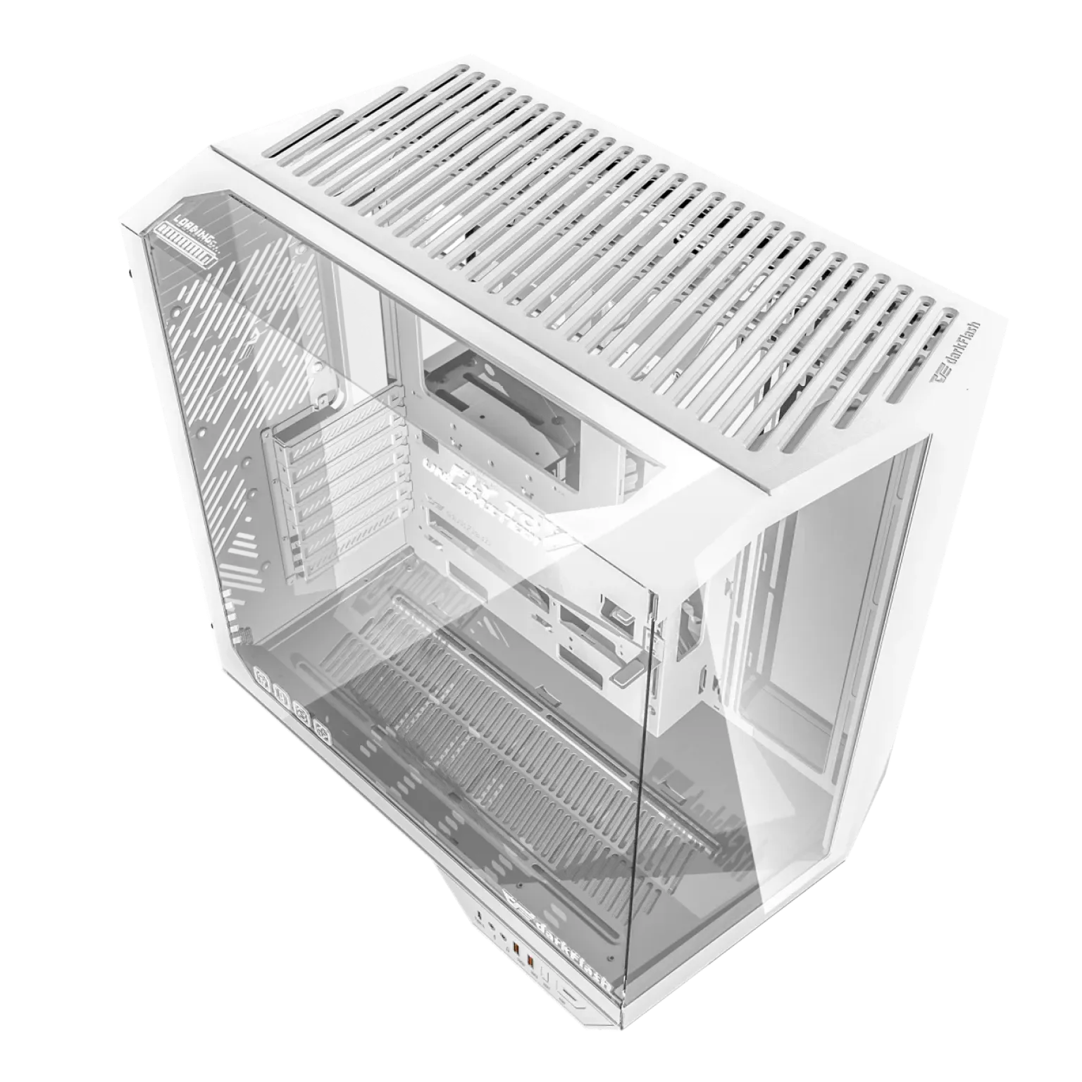 DarkFlash DY470 ATX PC Case (WHITE) with Three‑Side Glass Panel - Image 4