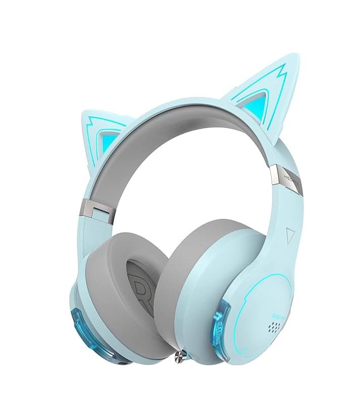 Edifier G5BT CAT Wireless Bluetooth Gaming Headset – Hi‑Res Audio, Low Latency & RGB Cat Ears 1 Edifier G5BT CAT wireless Bluetooth gaming headset front view