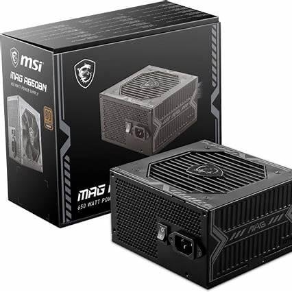MSI MAG A650BNL 650W 80 Plus Bronze Power Supply – Reliable ATX PSU 1 MSI MAG A650BNL 650W 80 Plus Bronze PSU front view